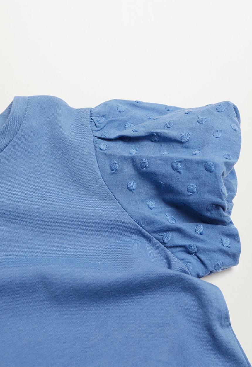 MANGO - T-shirt plume - blue