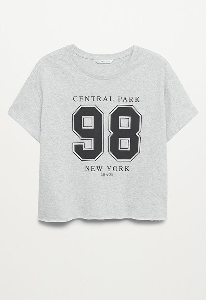 MANGO - T-shirt arizona - grey