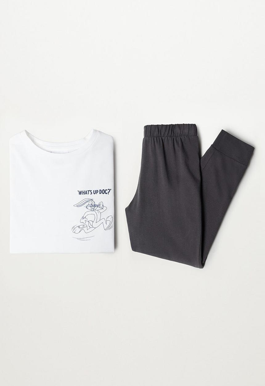 MANGO - Pyjama set bugs - white & grey