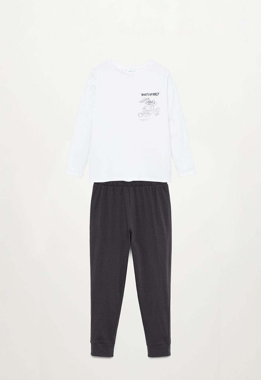MANGO - Pyjama set bugs - white & grey