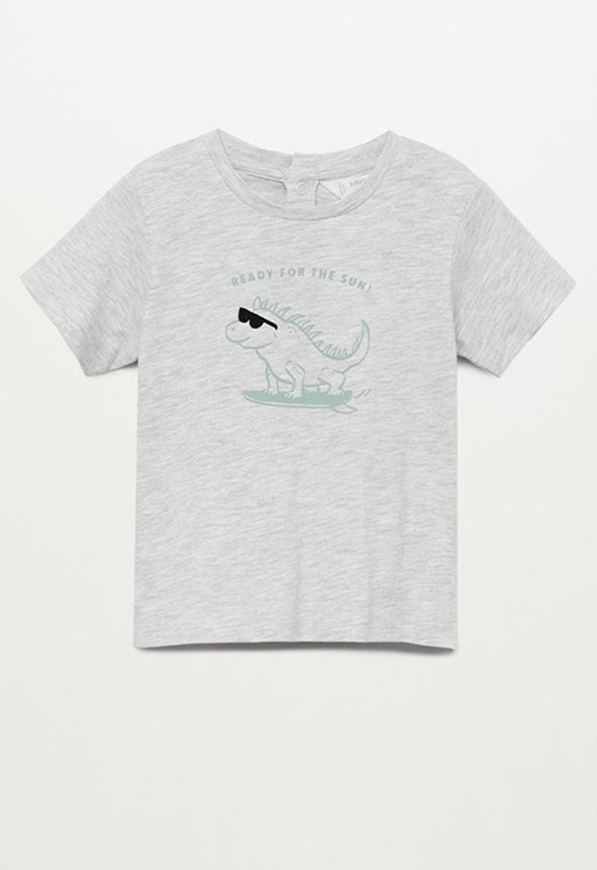 MANGO - T-shirt ready - medium gray