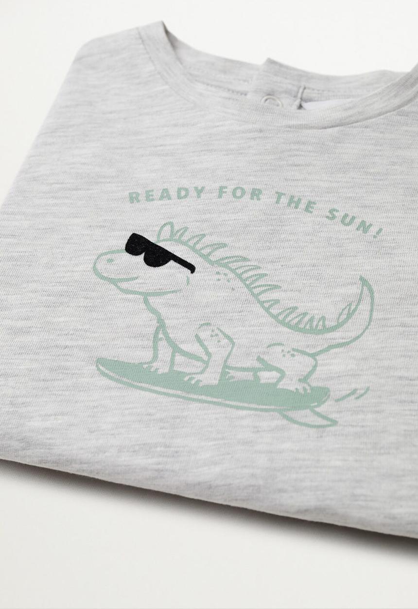 MANGO - T-shirt ready - medium gray