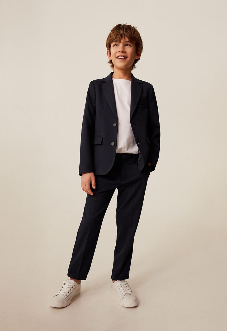 MANGO - Trousers russt8 - navy