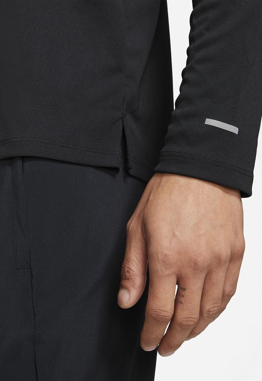 Nike - M nk df uv miler top ls - black/reflective silver