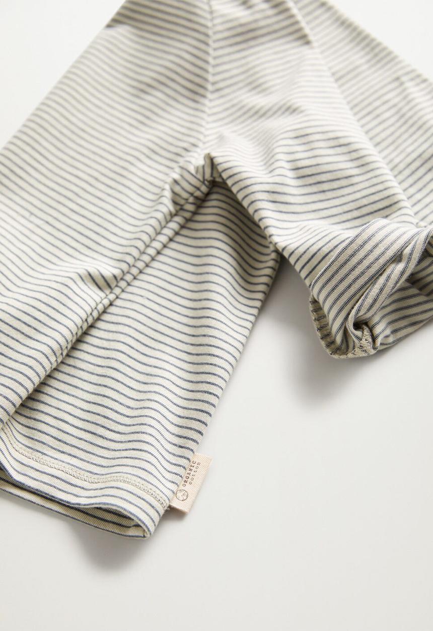 MANGO - T-shirt stripes - grey & white 