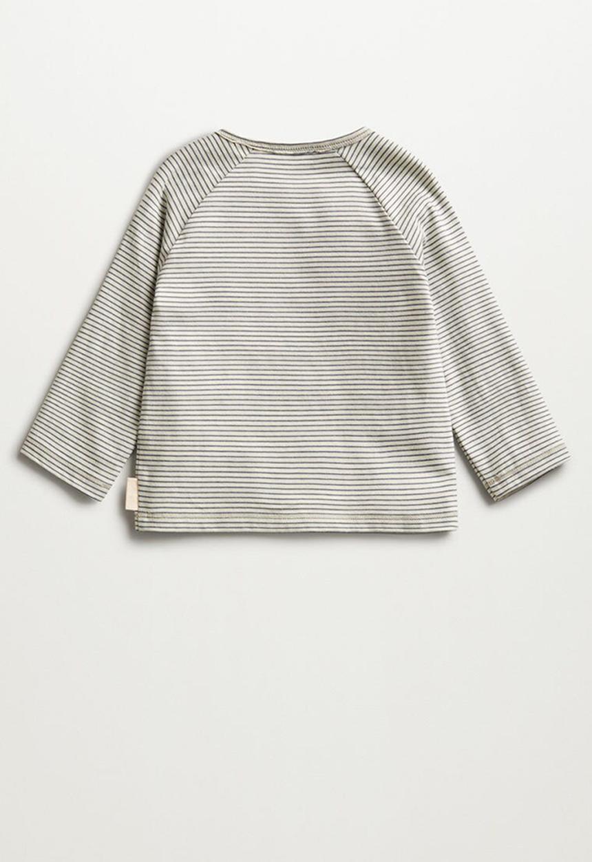 MANGO - T-shirt stripes - grey & white 