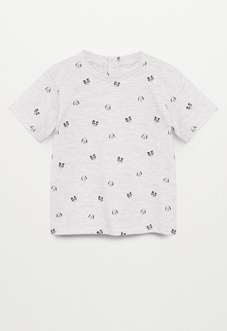 MANGO - T-shirt piero - light pastal grey