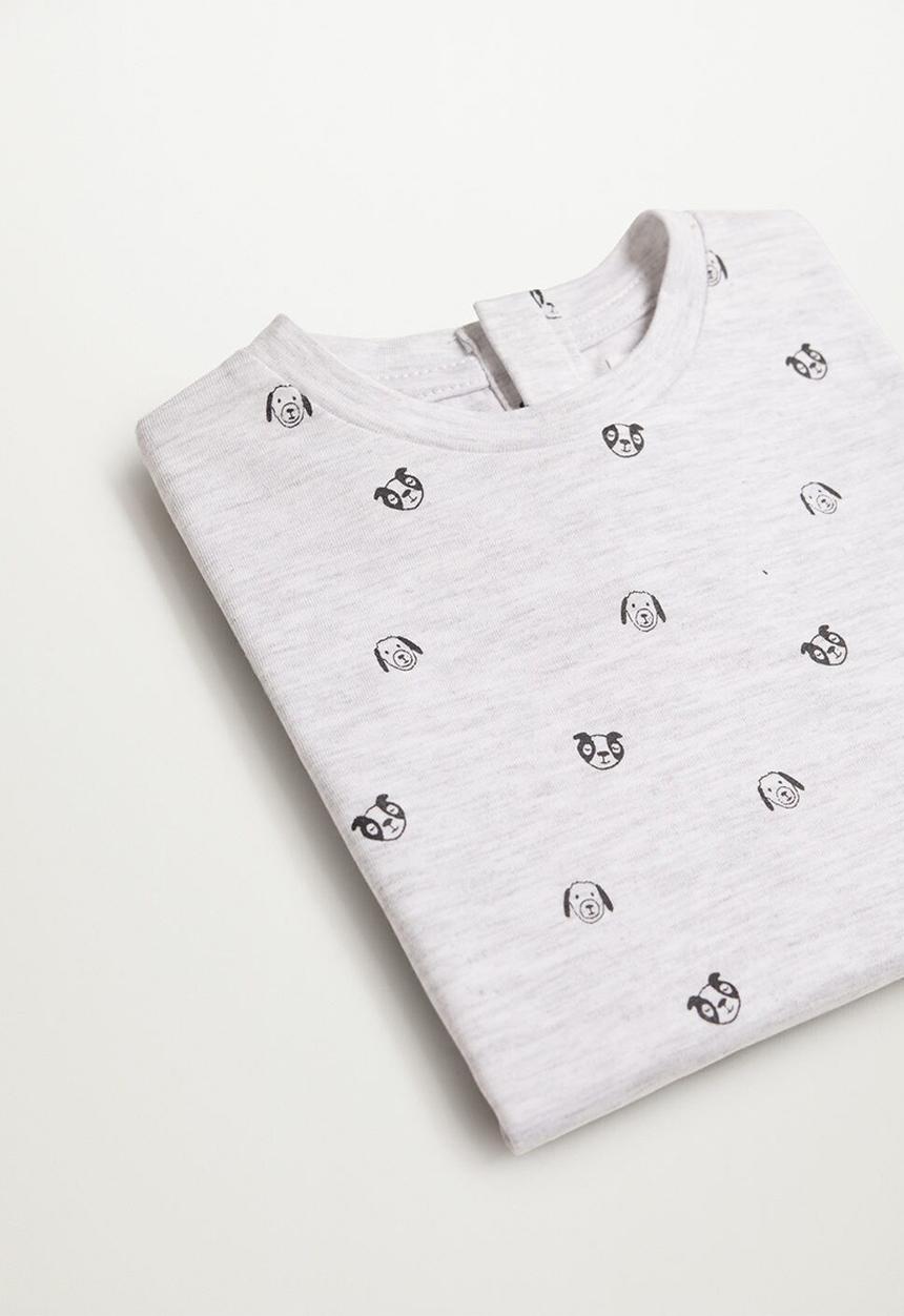 MANGO - T-shirt piero - light pastal grey