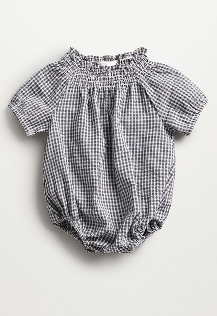 MANGO - Dungarees elena - grey & white 