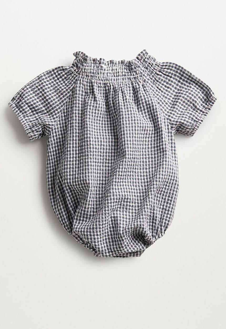 MANGO - Dungarees elena - grey & white 