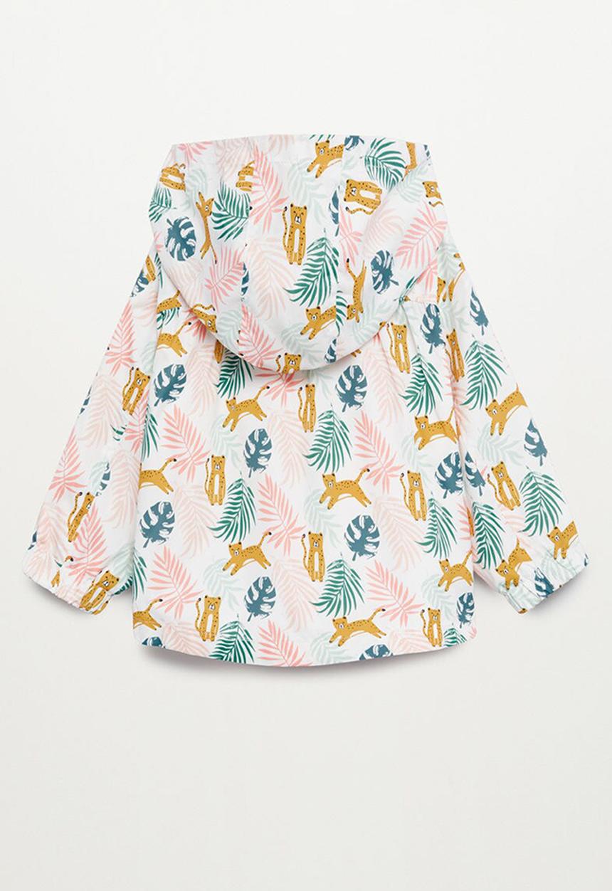 MANGO - Hooded printed rain jacket - multi