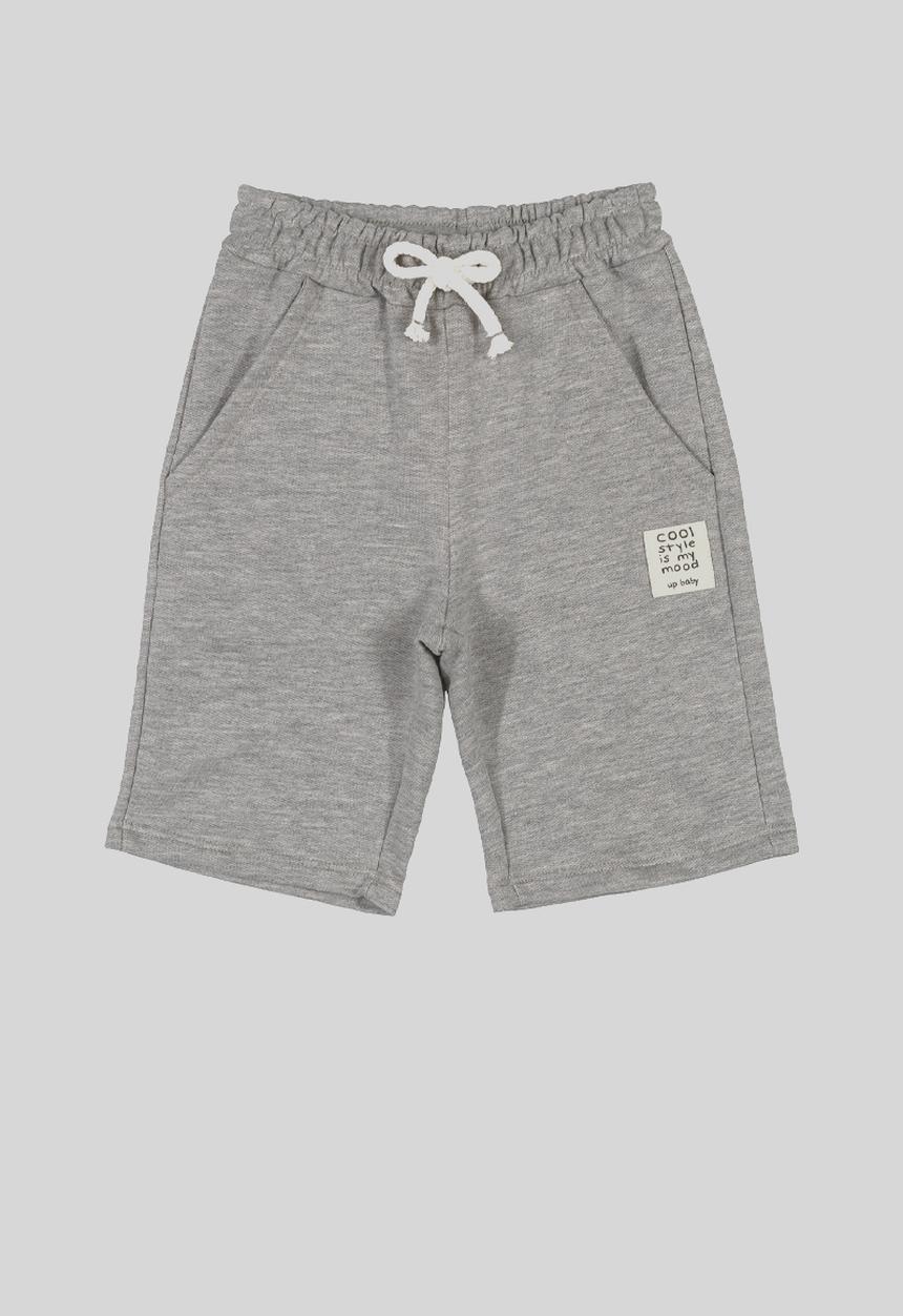 UP Baby - Slogan tee & shorts set - white & grey 