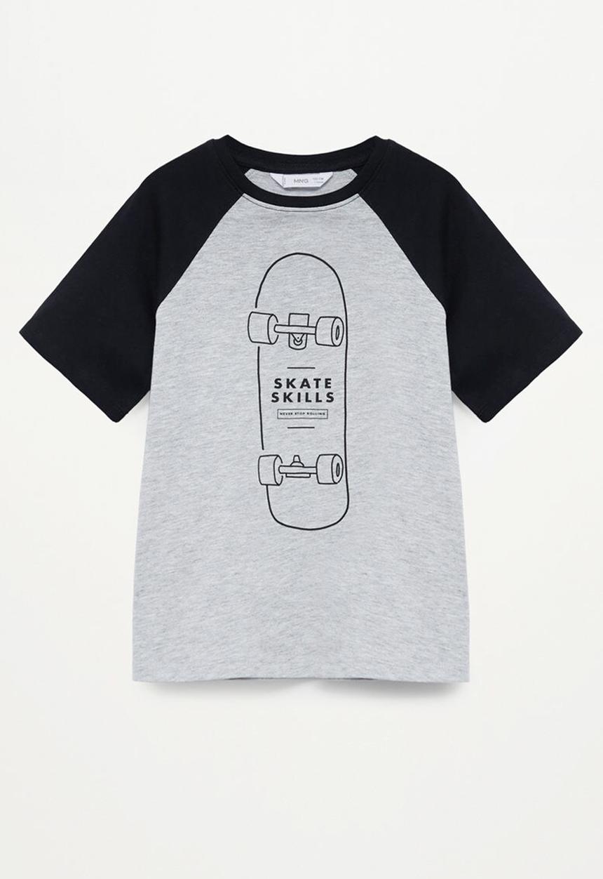MANGO - T-shirt skills - grey