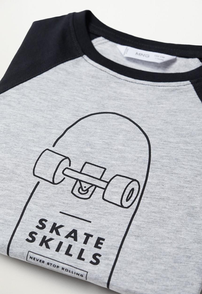 MANGO - T-shirt skills - grey