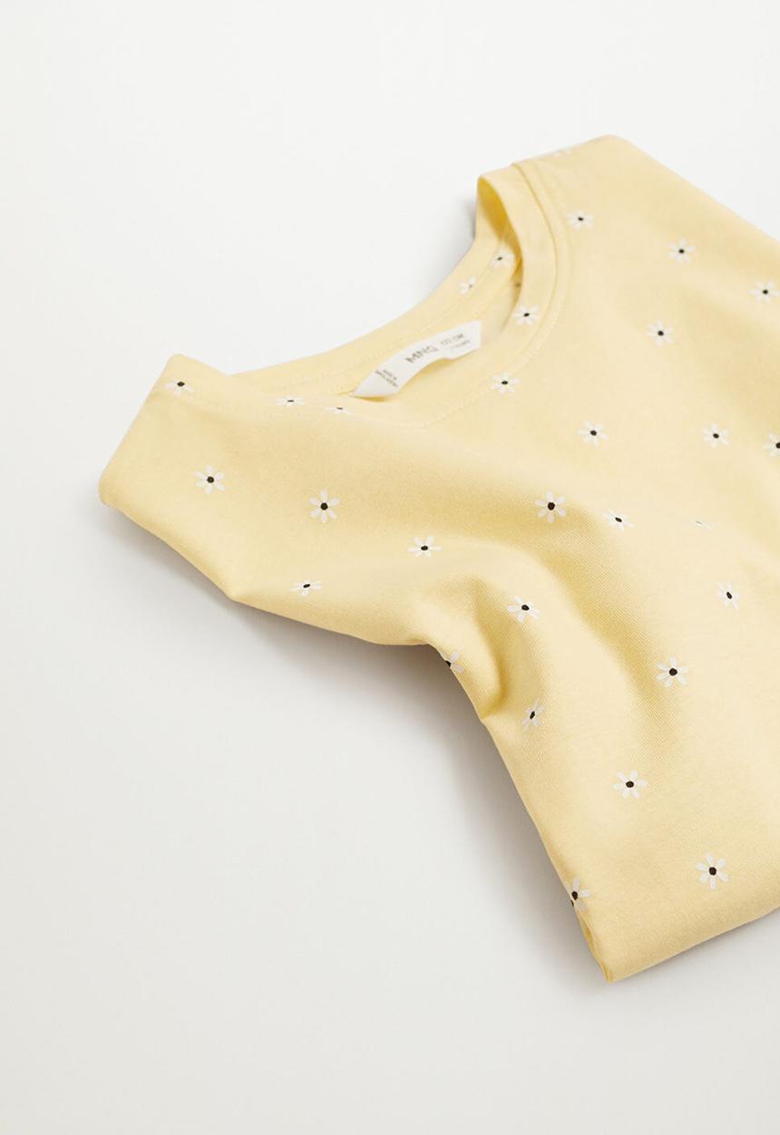 MANGO - T-shirt stamp - yellow