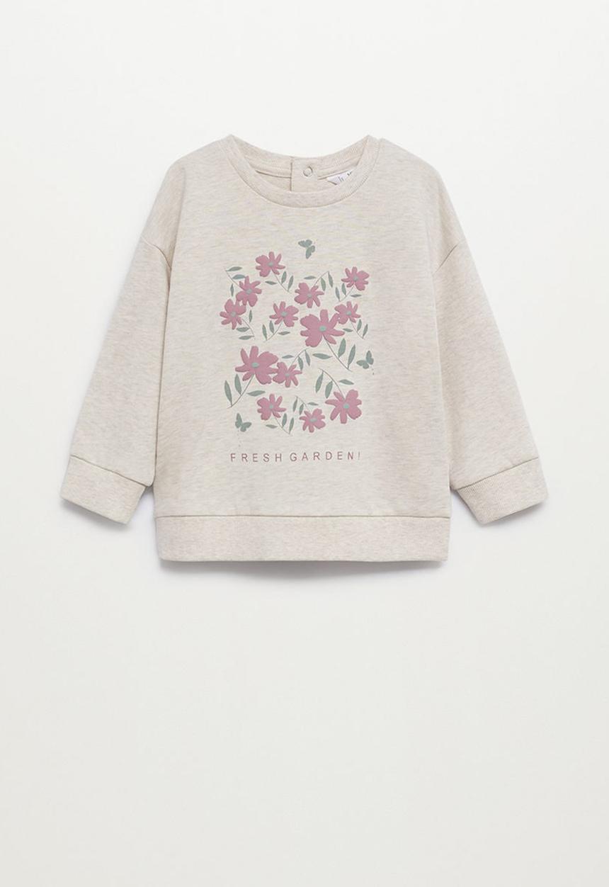 MANGO - Daisy sweatshirt - light beige