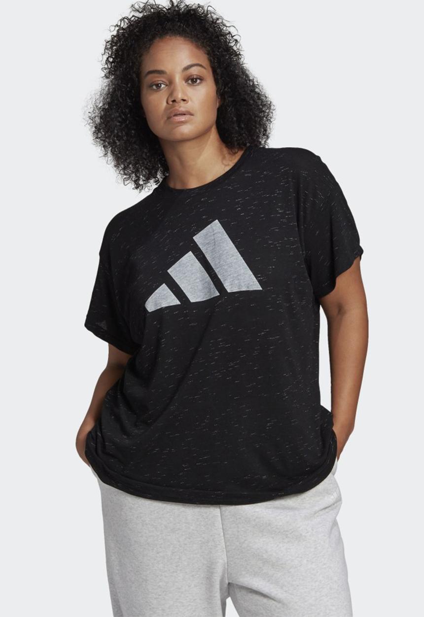 adidas Performance - Plus win 2.0 short sleeve tee - black melange