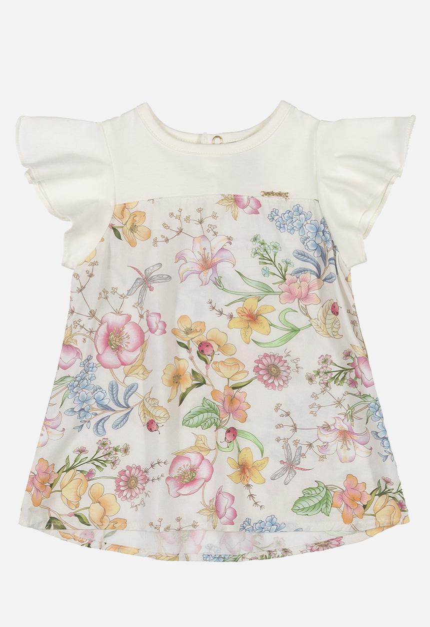 UP Baby - Tee & woven shorts set - off white
