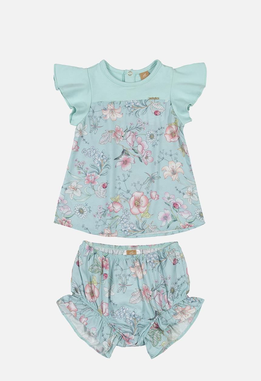 UP Baby - Tee & woven shorts set - blue