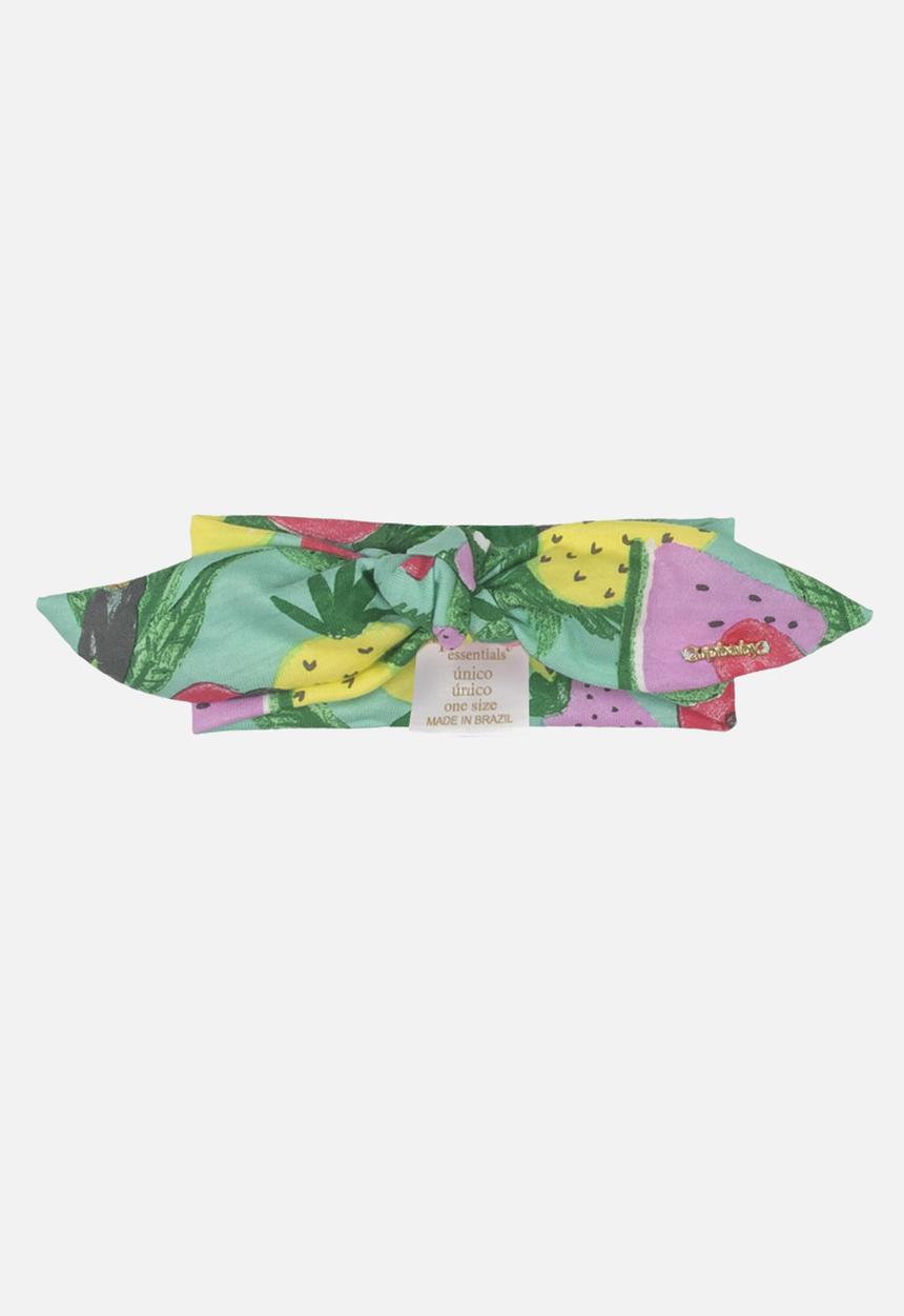 UP Baby - Floral shorts, bodysuit & headband set - green