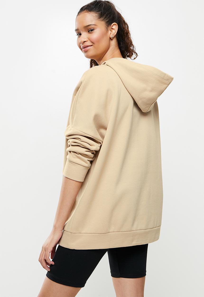 Blake - Oversized hoodie - latte with print