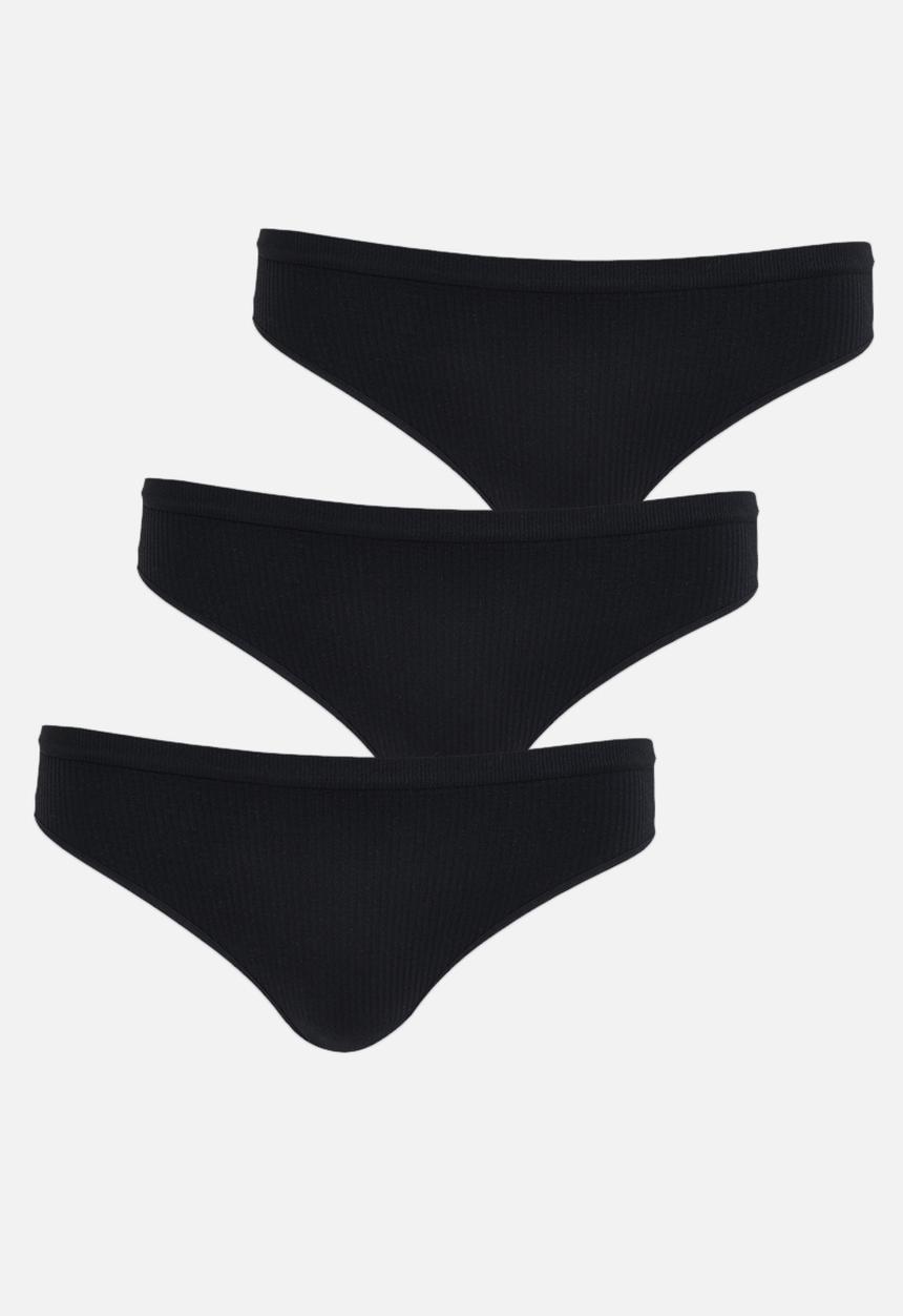 Cotton On - Seamfree bikini brief 3 pack - black