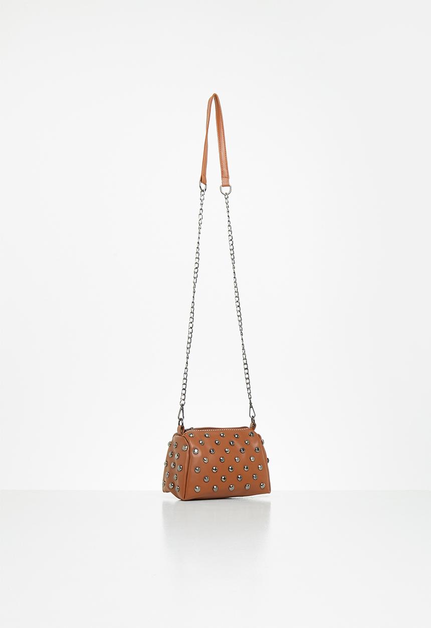 Superbalist - Studded crossbody bag - tan