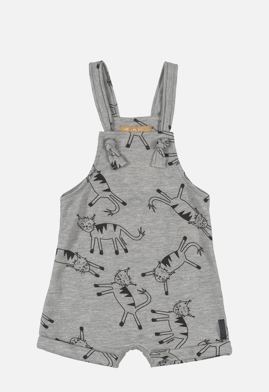 UP Baby - Cat dungaree & babygrow set - black
