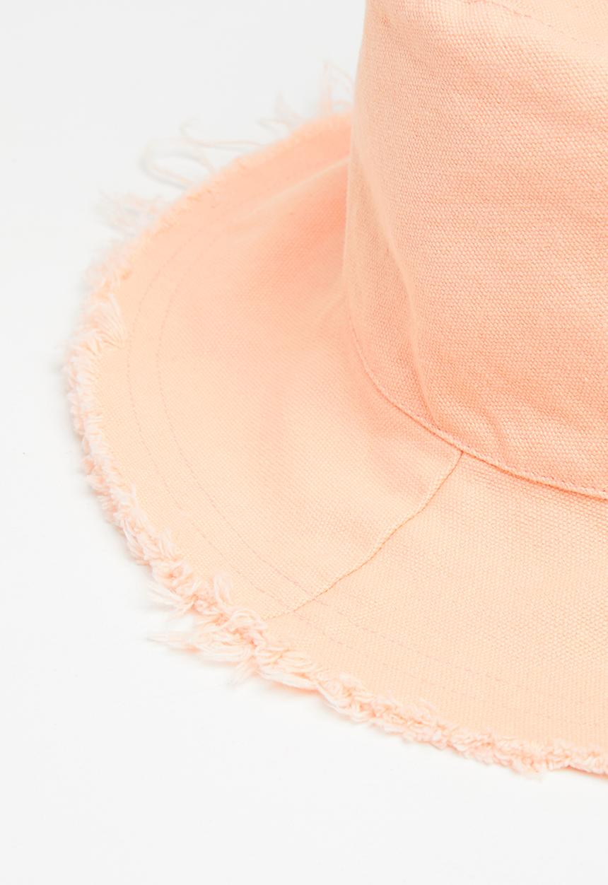Superbalist - Raw hem bucket hat - pink