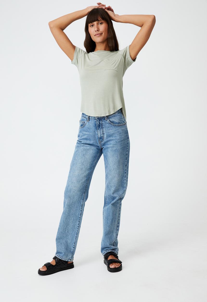 Cotton On - Kathleen short sleeve top - sage