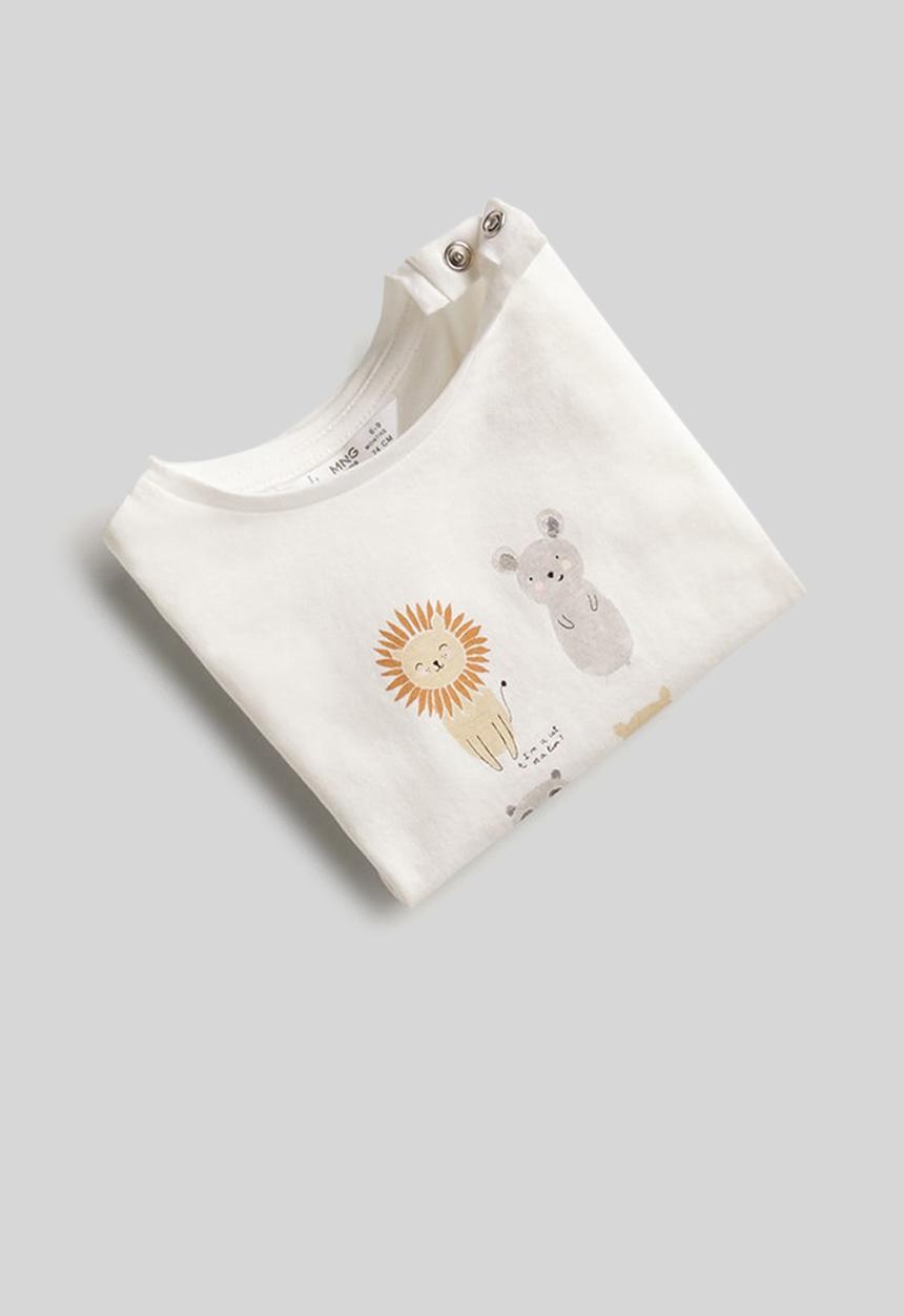 MANGO - Party long sleeve tee - off white