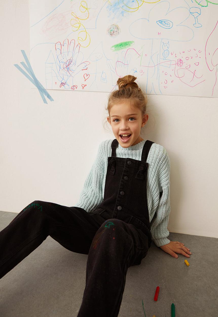 MANGO - Marine dungarees - black
