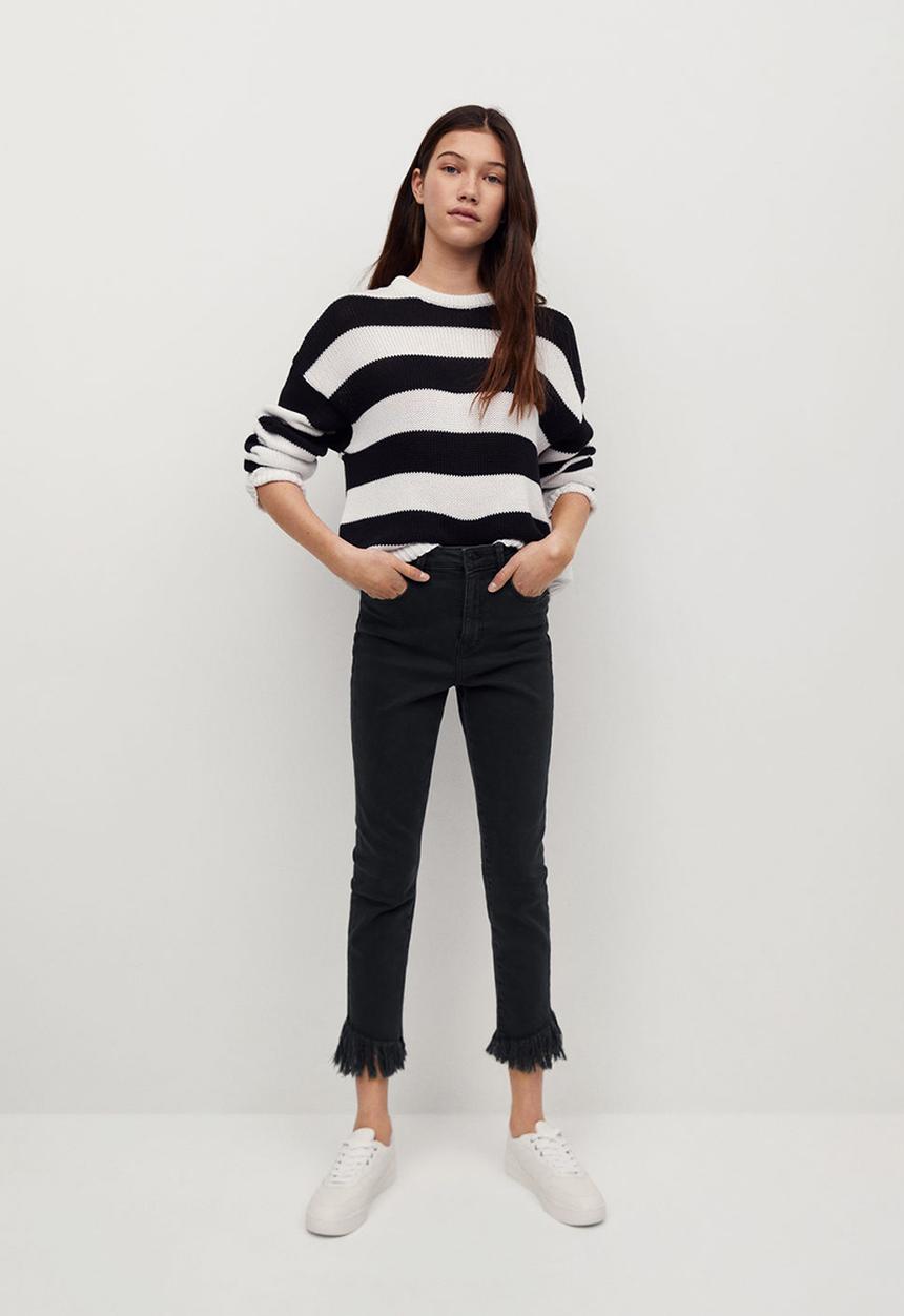 MANGO - Jeans shark - black