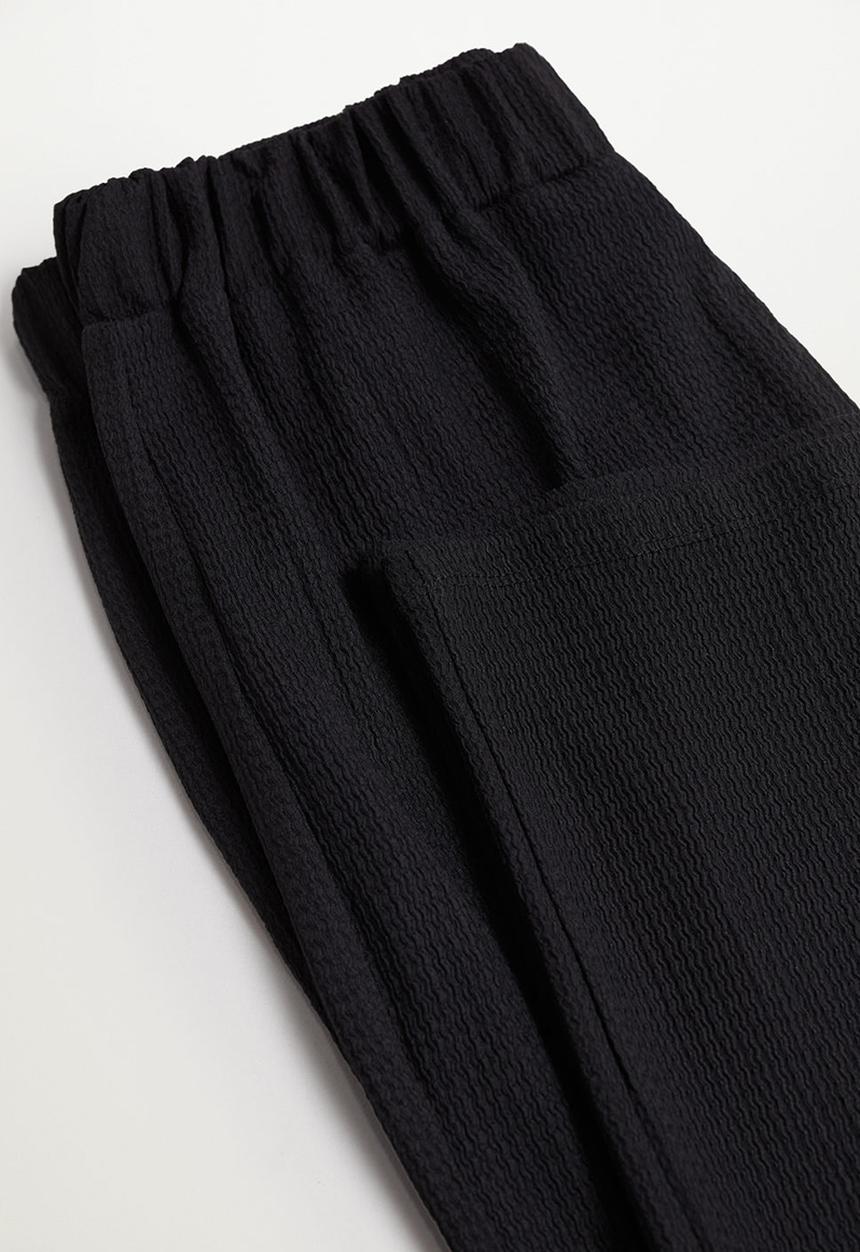 MANGO - Trousers leopart - black