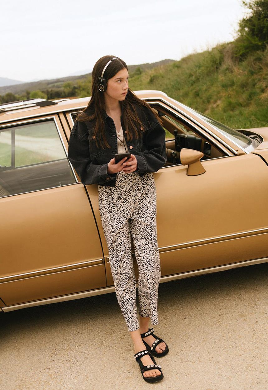 MANGO - Trousers leopart - multi