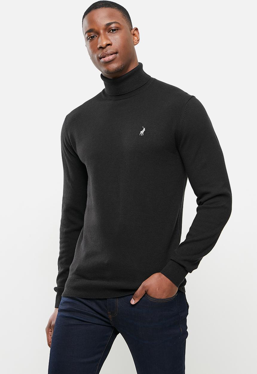 POLO - Brad merino roll neck knit - black