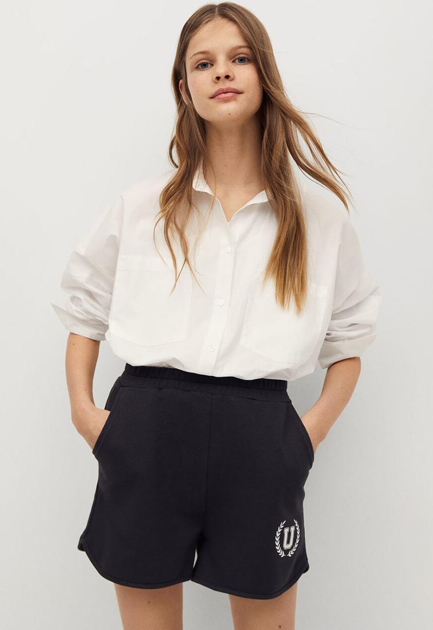 MANGO - Shorts college - black