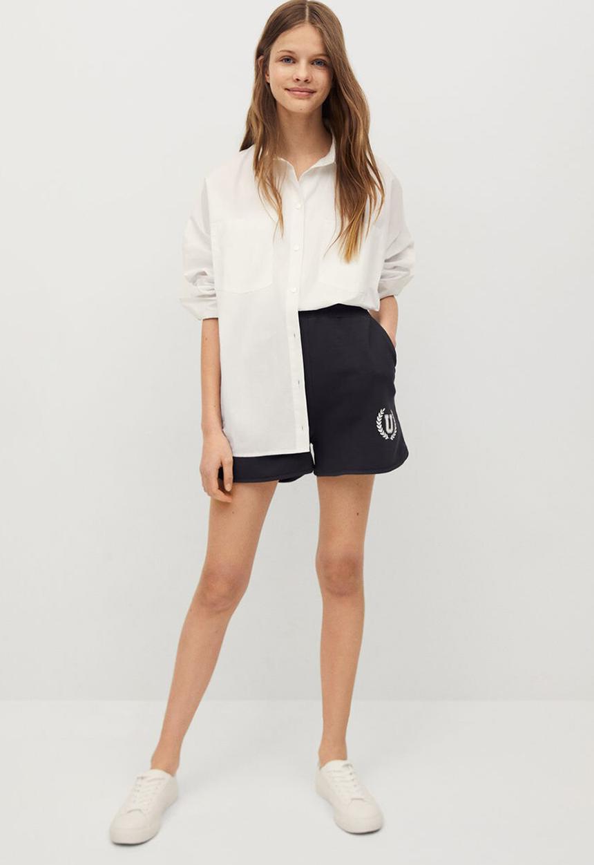 MANGO - Shorts college - black