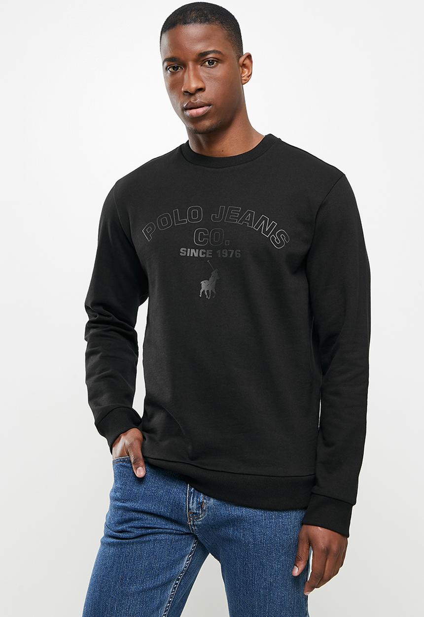 POLO - Thato crew neck sweat - black