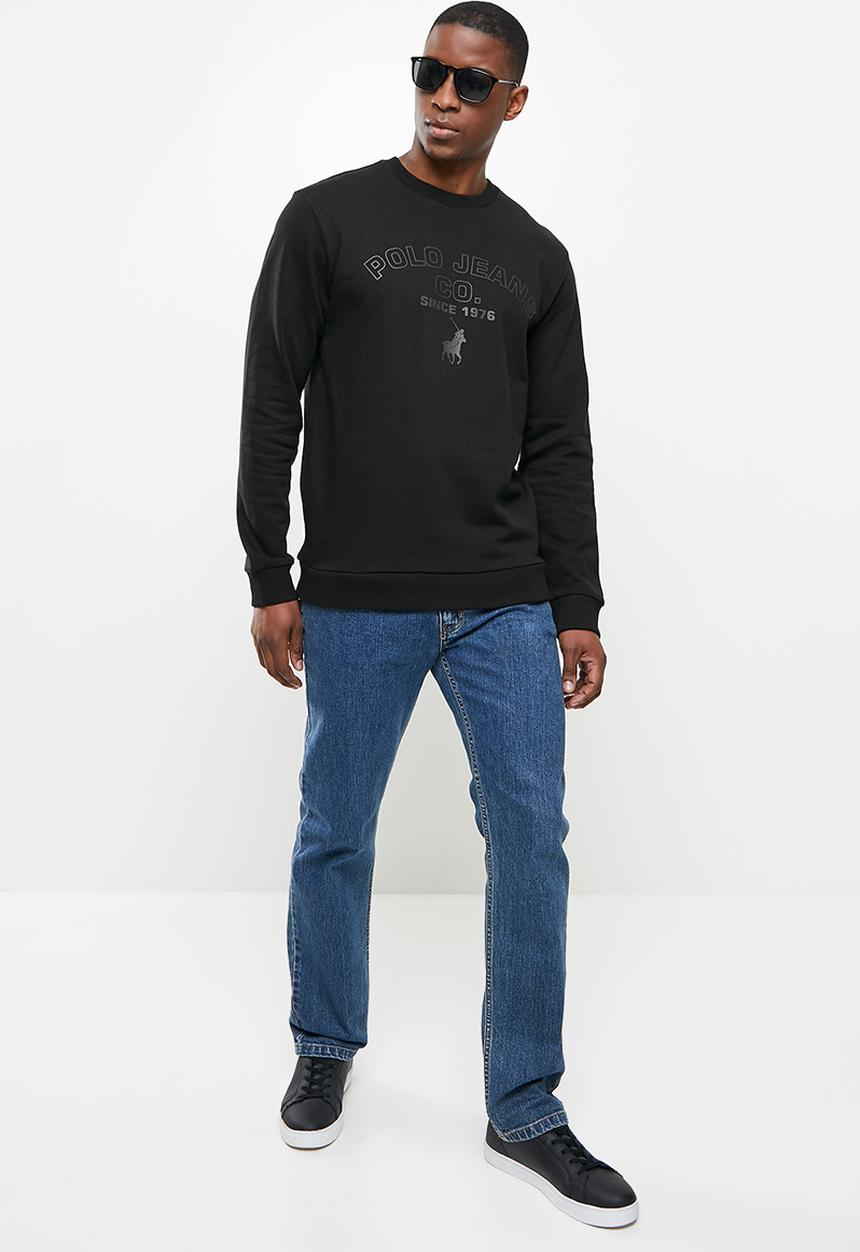 POLO - Thato crew neck sweat - black
