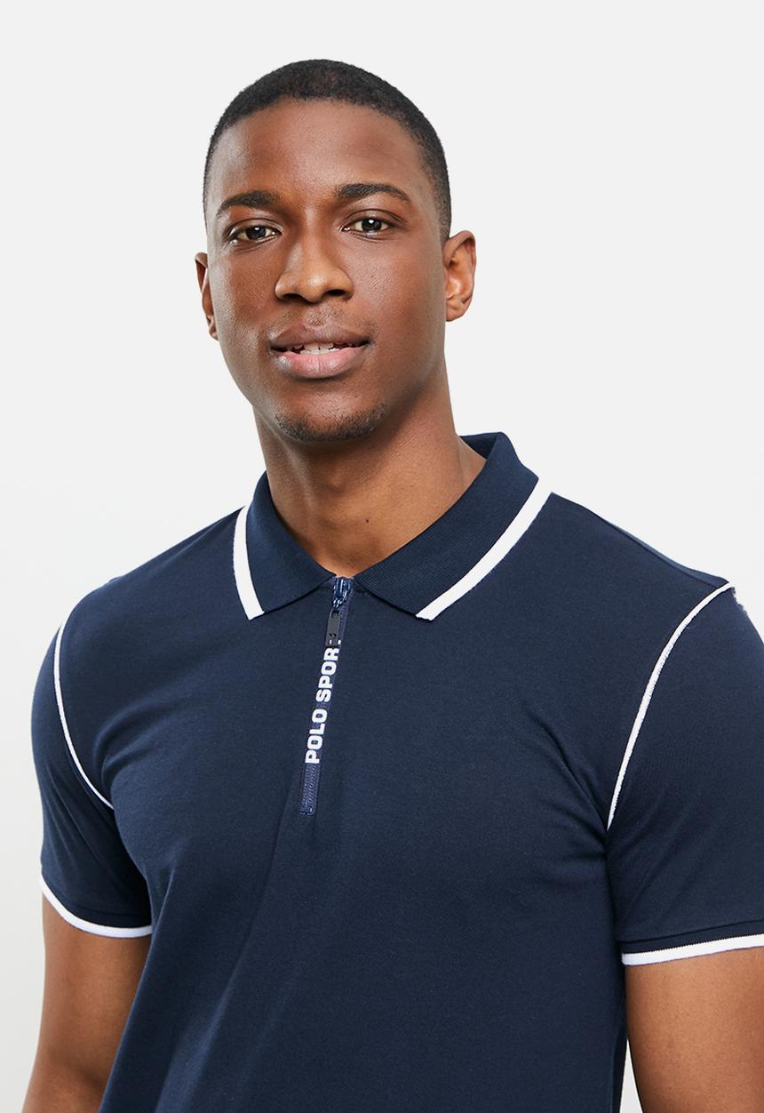 POLO - Rene short sleeve golfer - navy