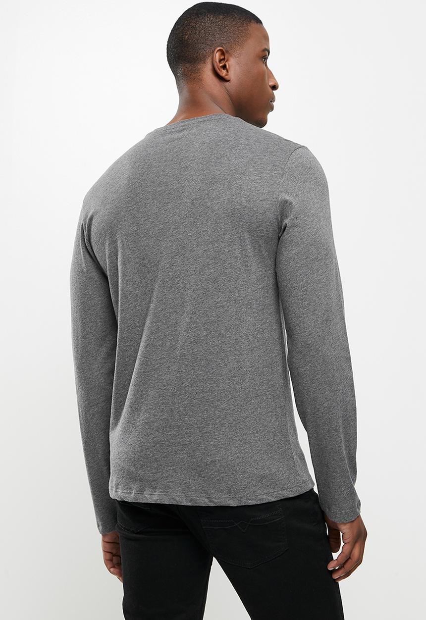 POLO - Paul crew neck tee - charcoal