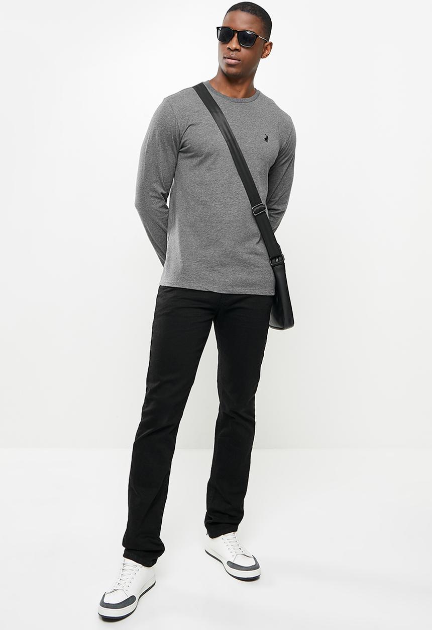 POLO - Paul crew neck tee - charcoal