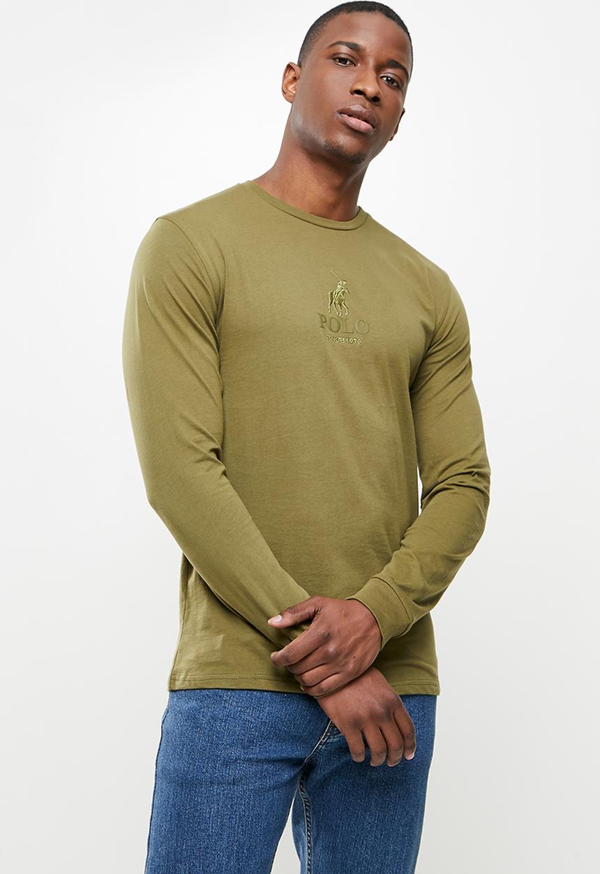 POLO - Pevin embroidered logo tee - khaki