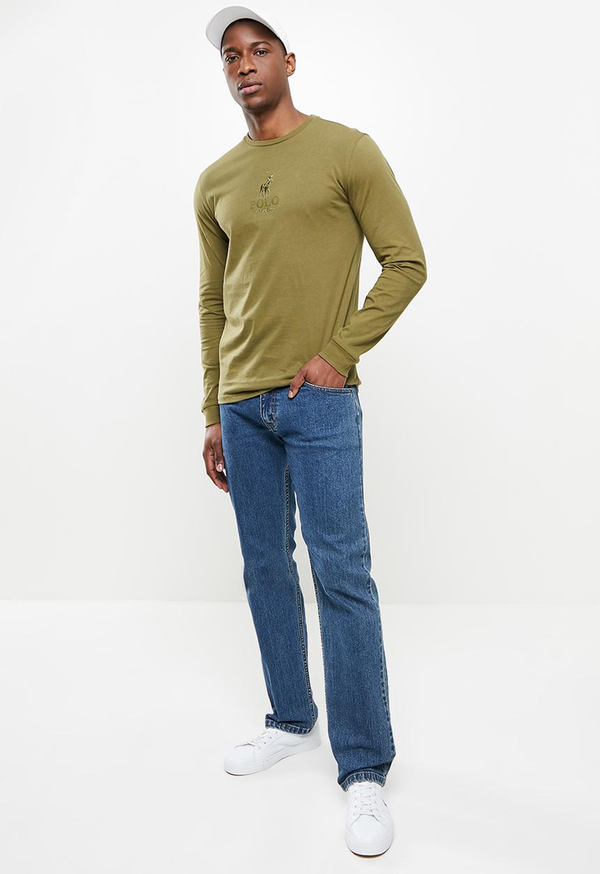 POLO - Pevin embroidered logo tee - khaki