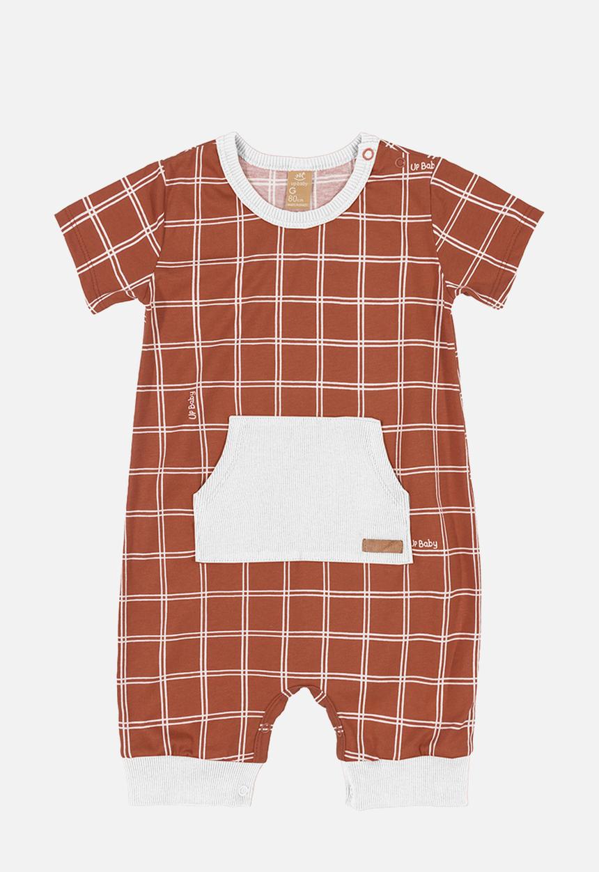 UP Baby - Romper with pockets - brick