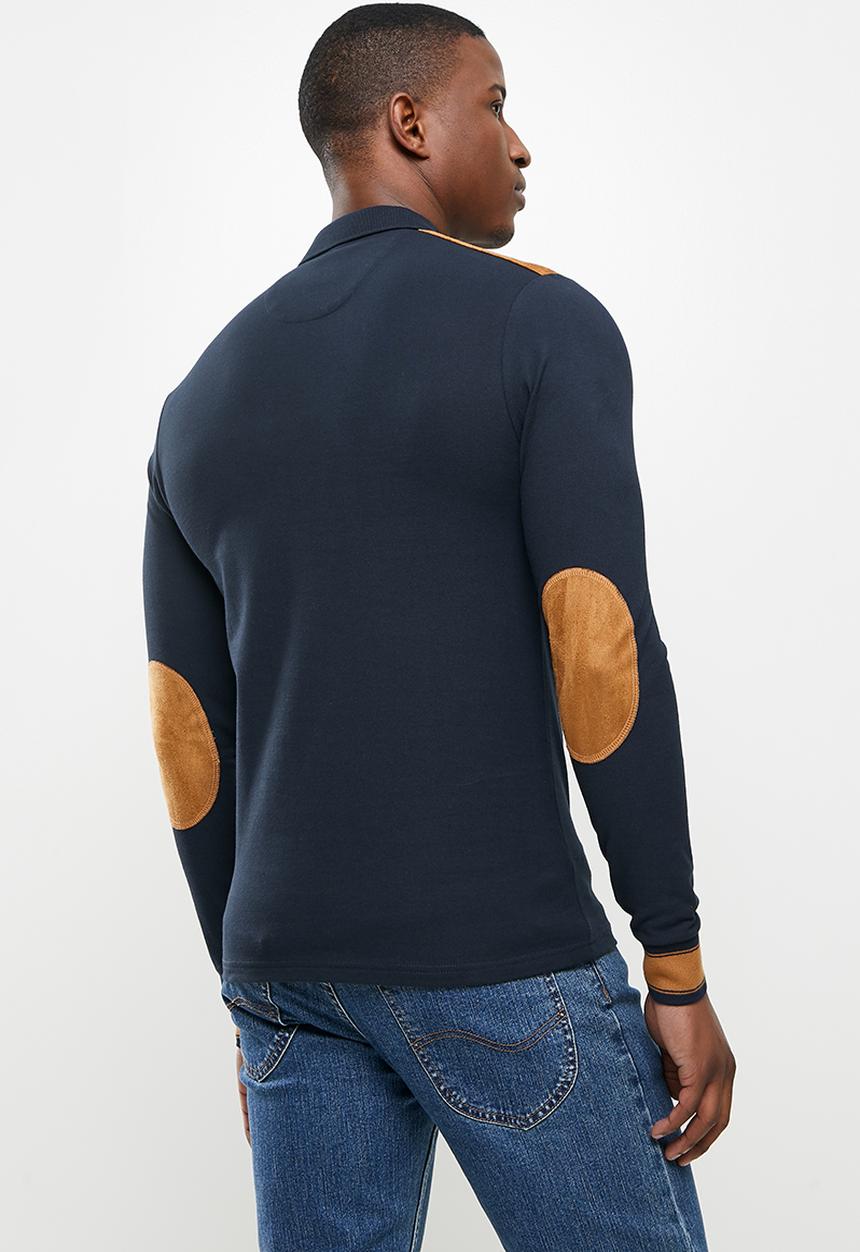 POLO - Faizel long sleeve golfer - navy