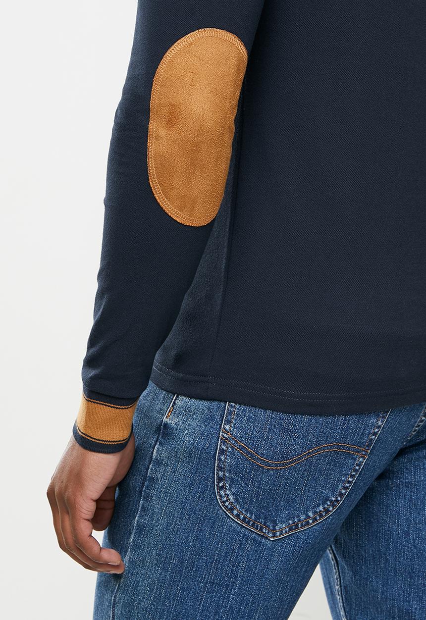 POLO - Faizel long sleeve golfer - navy