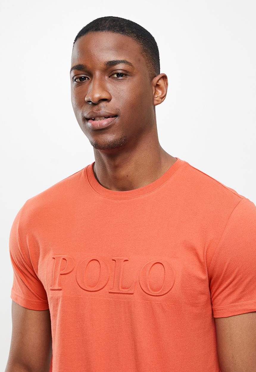 POLO - Kyle debossed tee - chili