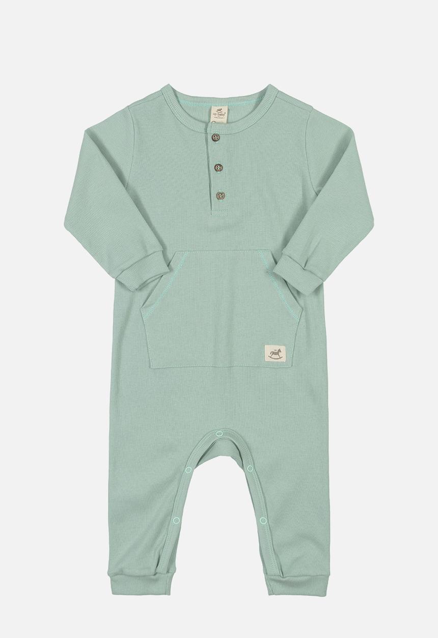 UP Baby - Ribbed romper - green